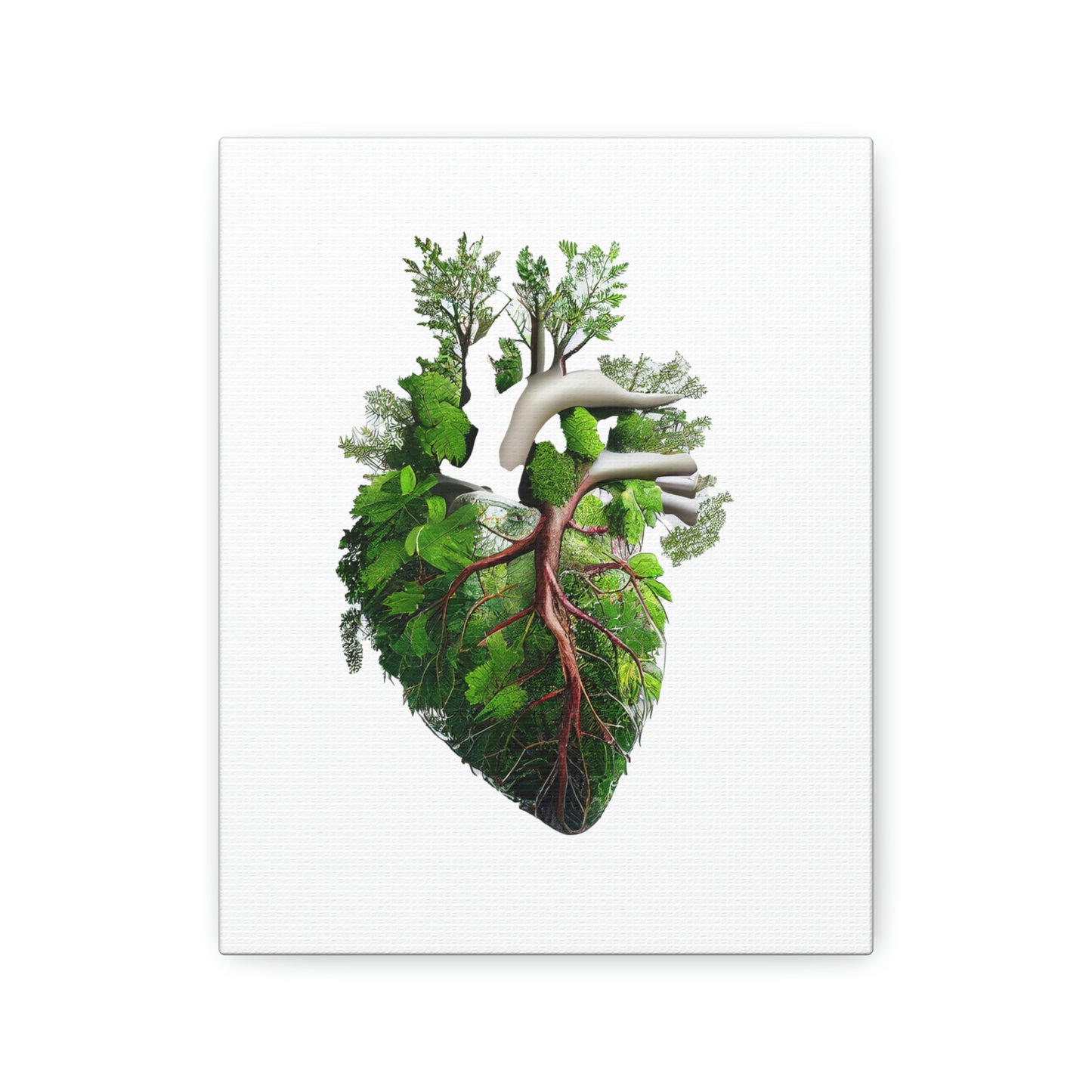 Plant Heart, ꓥVꓥ Generated - Polyester Canvas