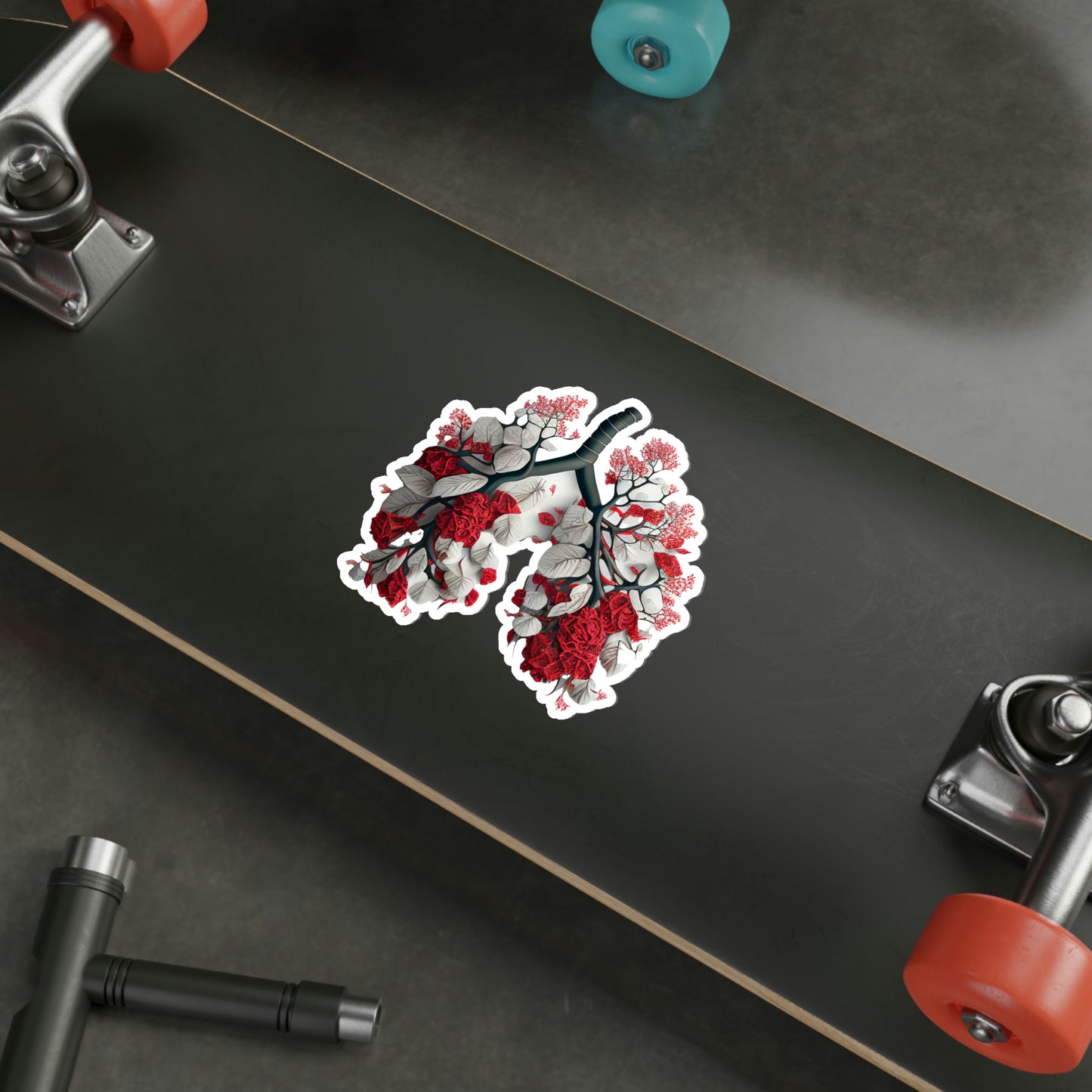 Rose Lungs Die-Cut Sticker