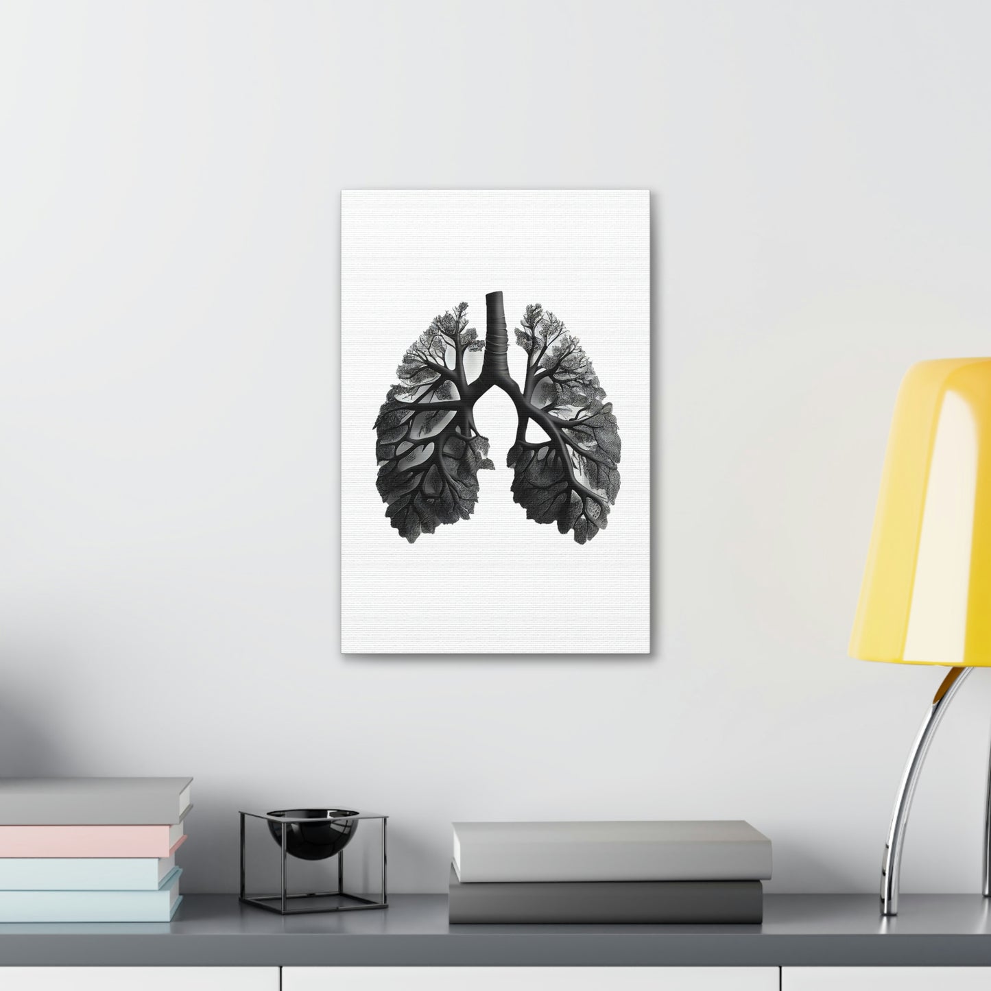 Black Lungs, ꓥVꓥ Generated - Polyester Canvas