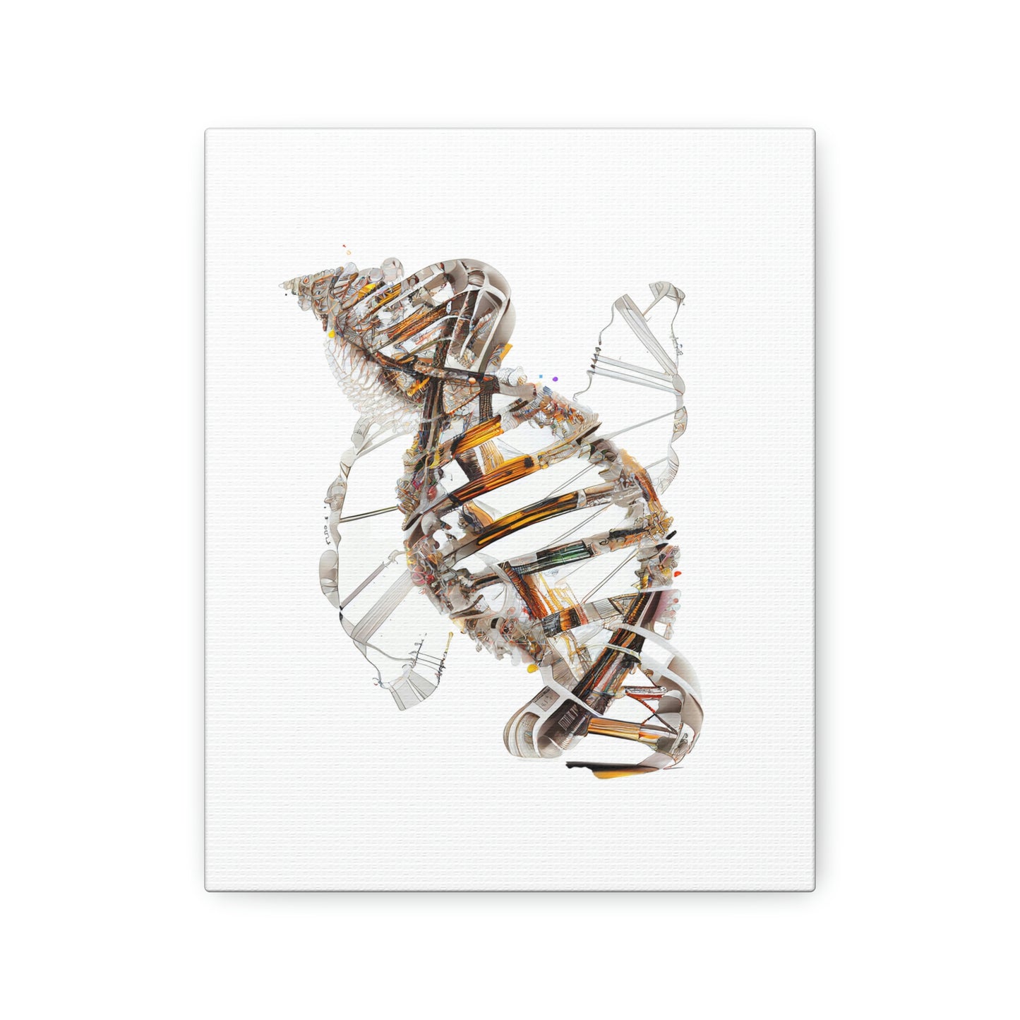 Engineering Plans Double Helix DNA, ꓥVꓥ Generated - Polyester Canvas
