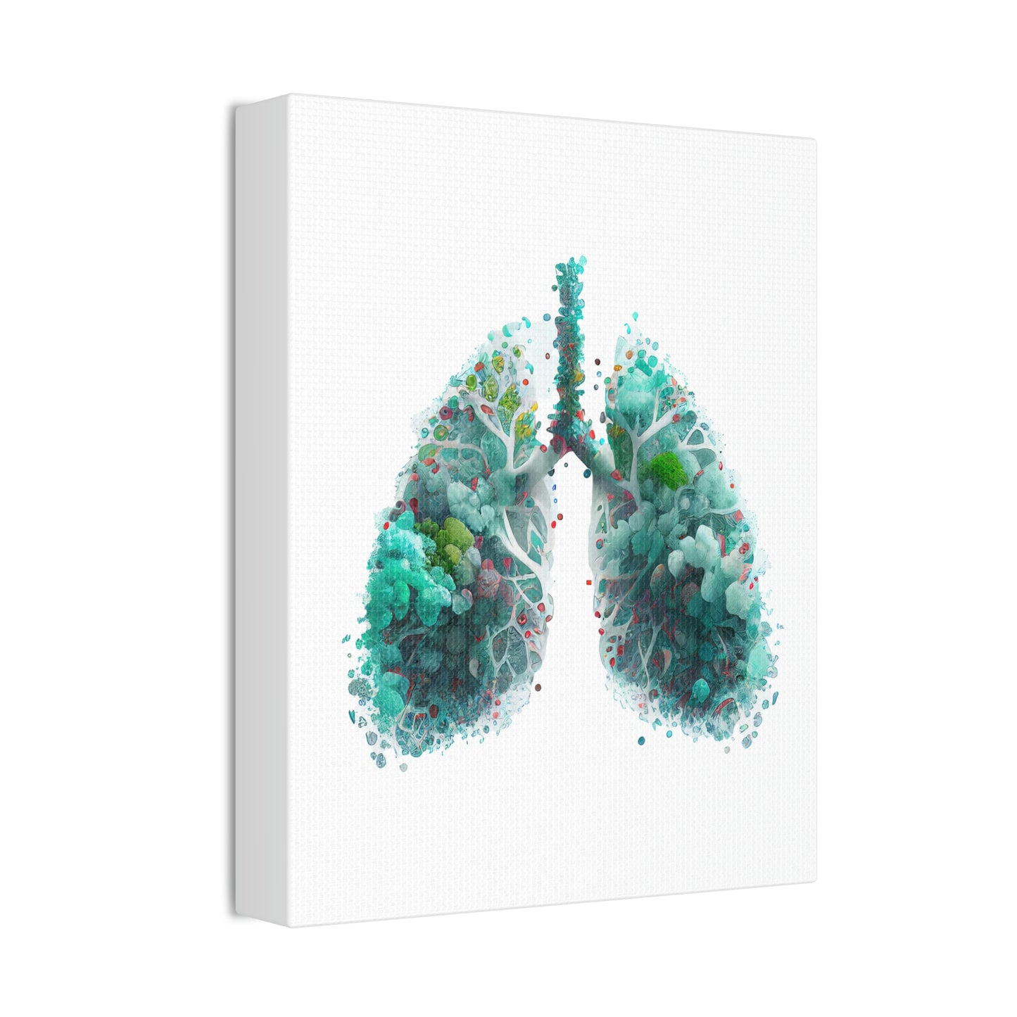 Aquatic Elements Human Lungs, ꓥVꓥ Generated - Polyester Canvas