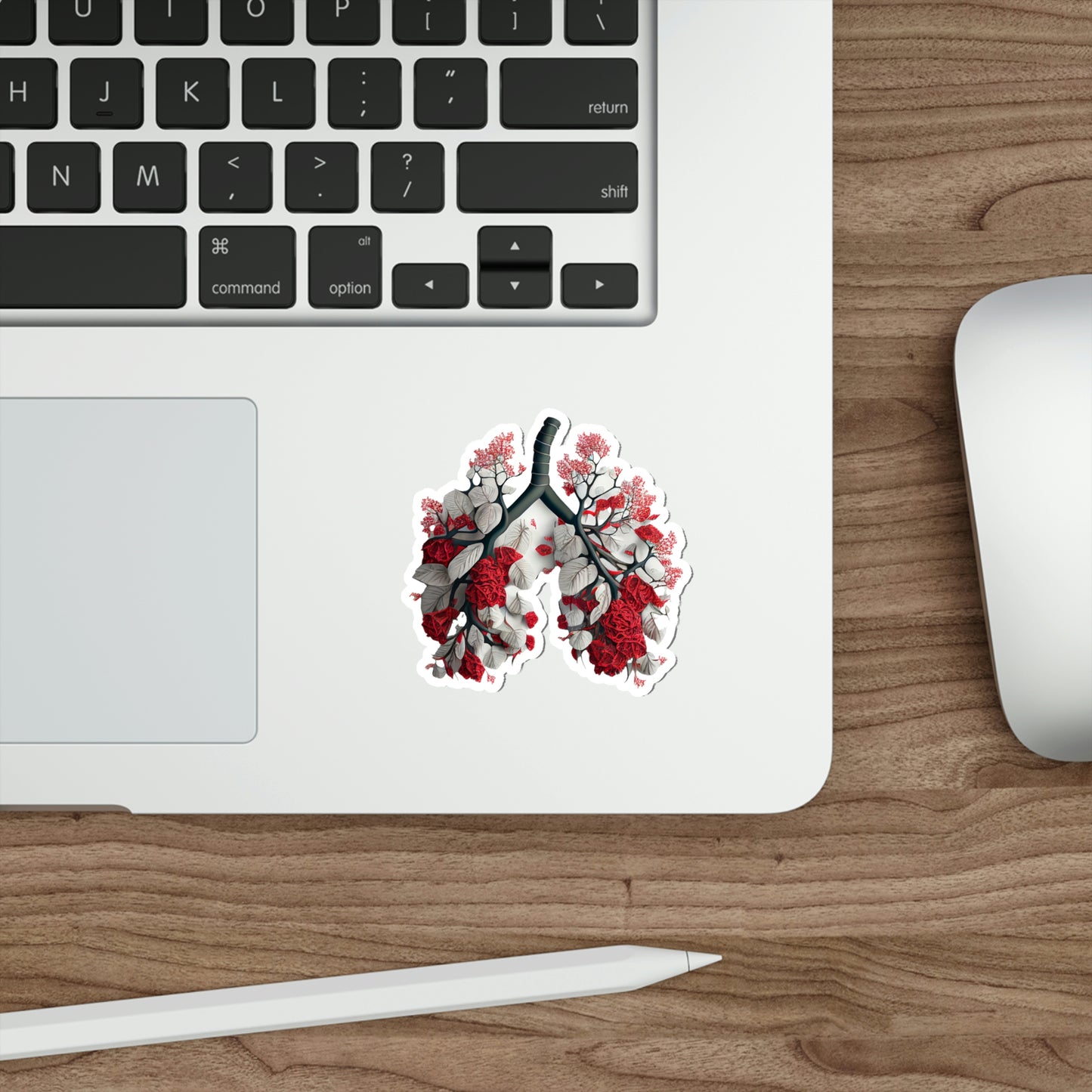Rose Lungs Die-Cut Sticker