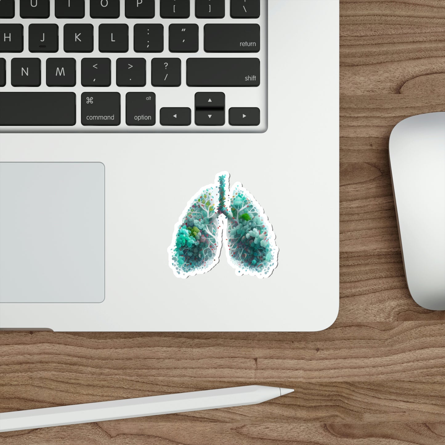 Aquatic Elements Lungs Die-Cut Sticker