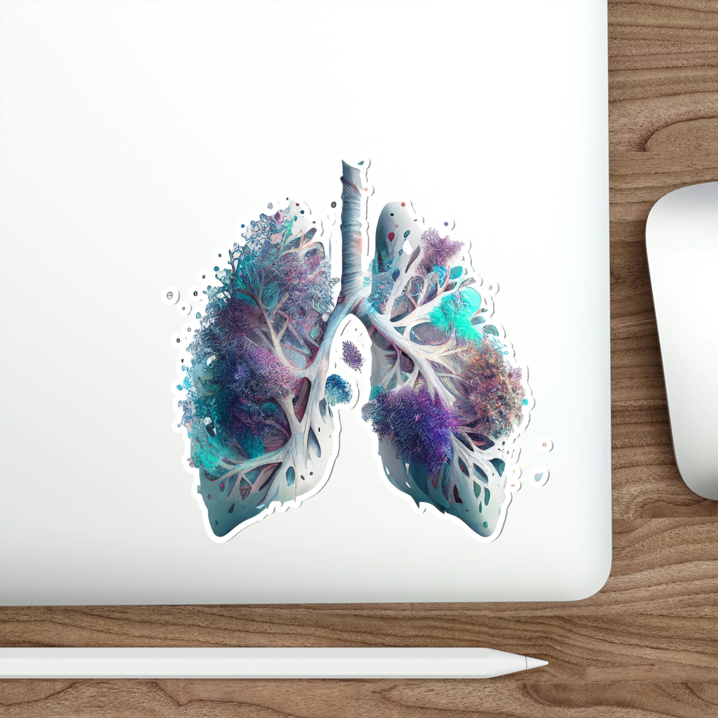 Alien Material Lungs Die-Cut Sticker
