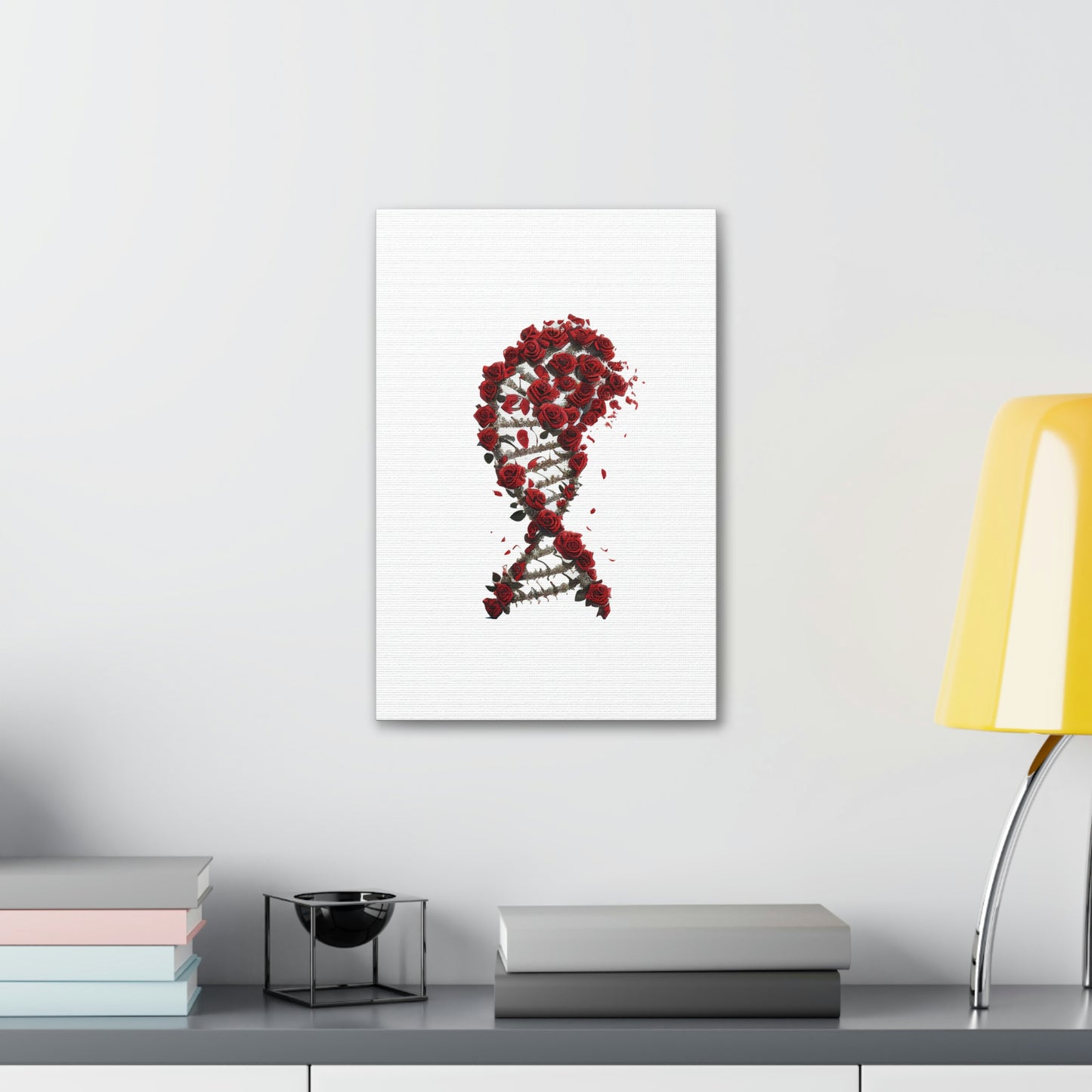 Rose Double Helix DNA, ꓥVꓥ Generated - Polyester Canvas