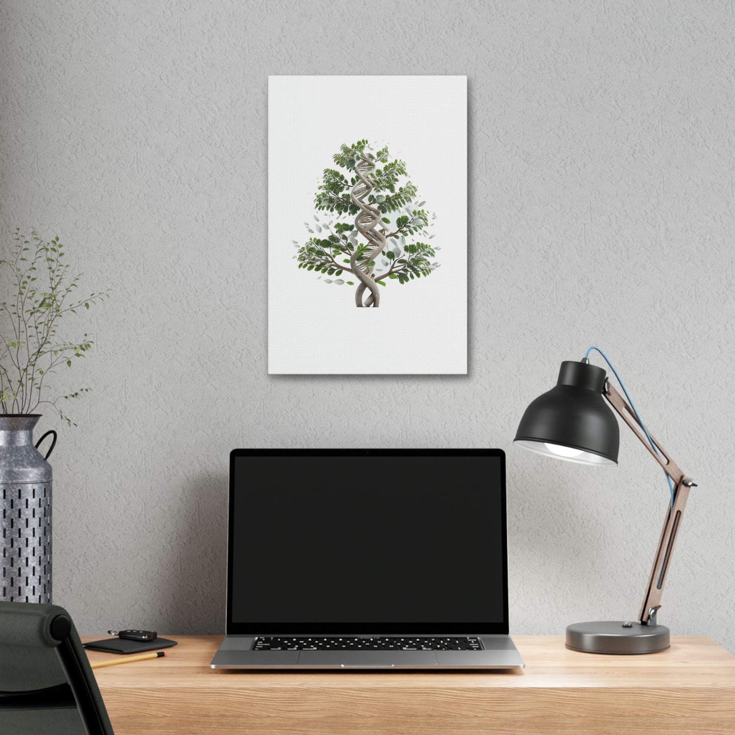 Plant Double Helix DNA, ꓥVꓥ Generated - Polyester Canvas