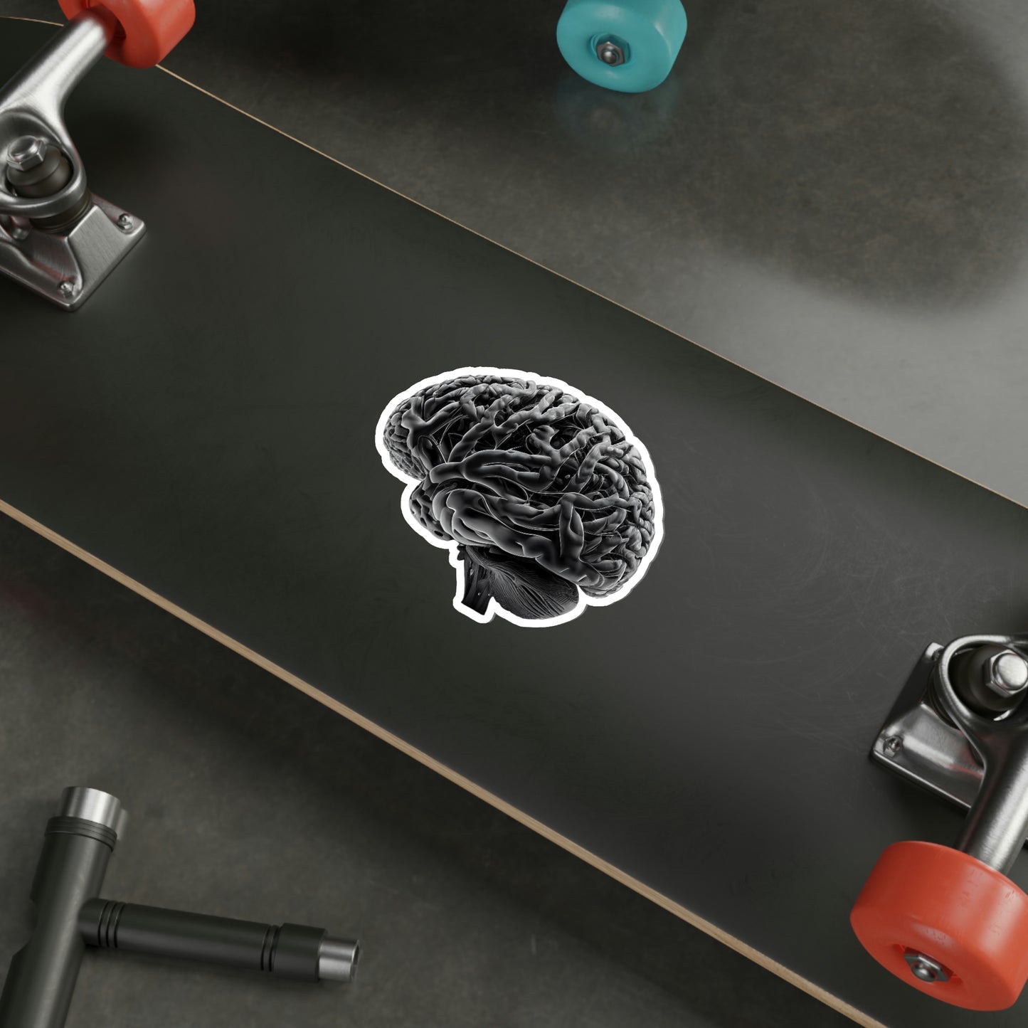 Black Brain Die-Cut Sticker
