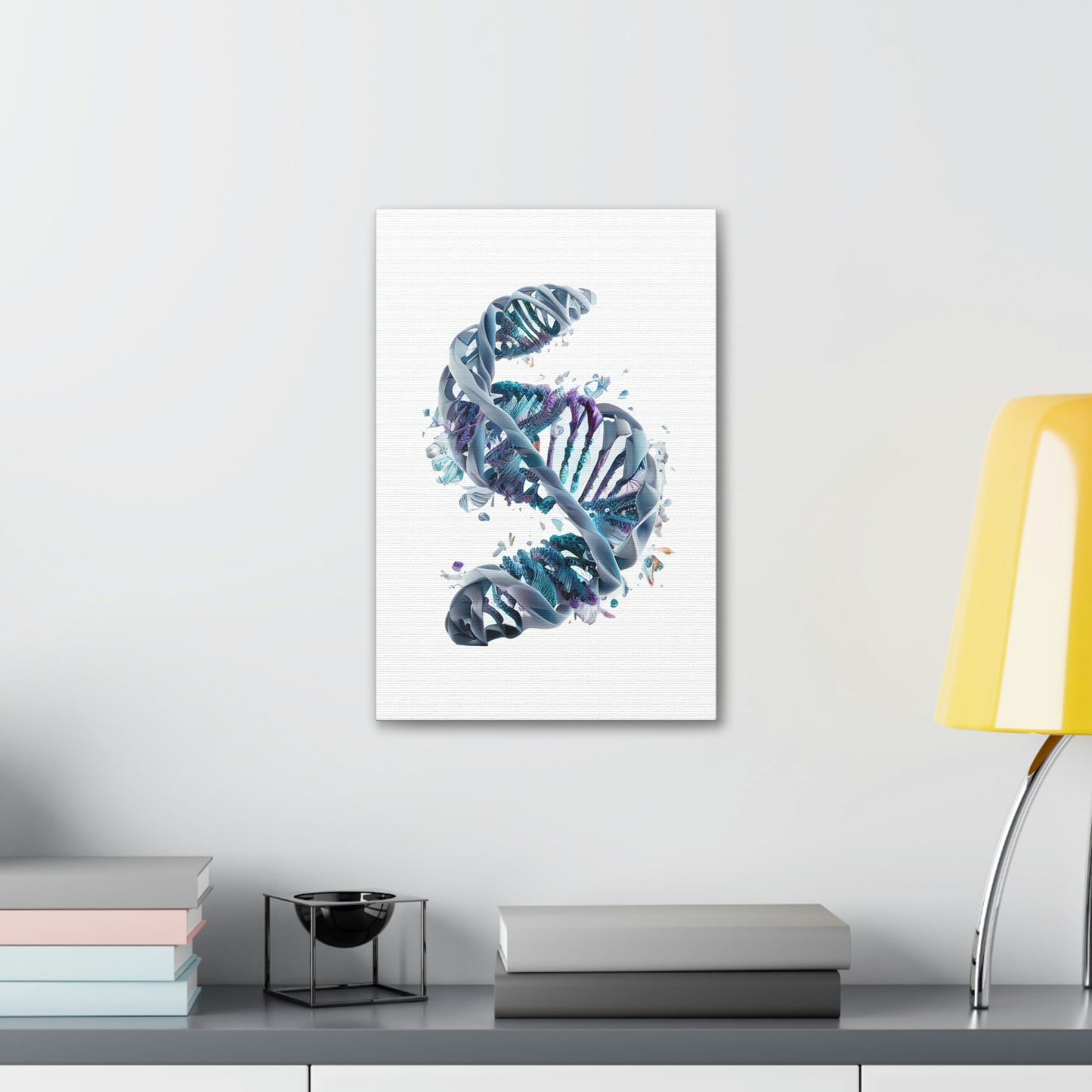 Aquatic Elements Double Helix DNA, ꓥVꓥ Generated - Polyester Canvas