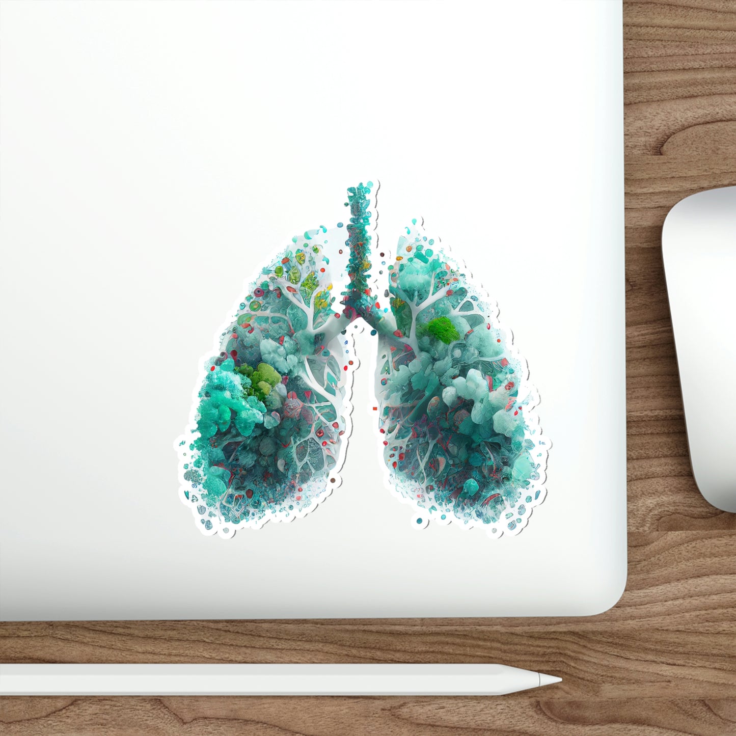 Aquatic Elements Lungs Die-Cut Sticker