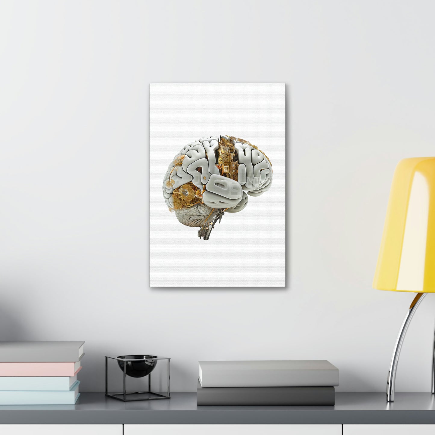Bio Mechanical Brain, ꓥVꓥ Generated - Polyester Canvas