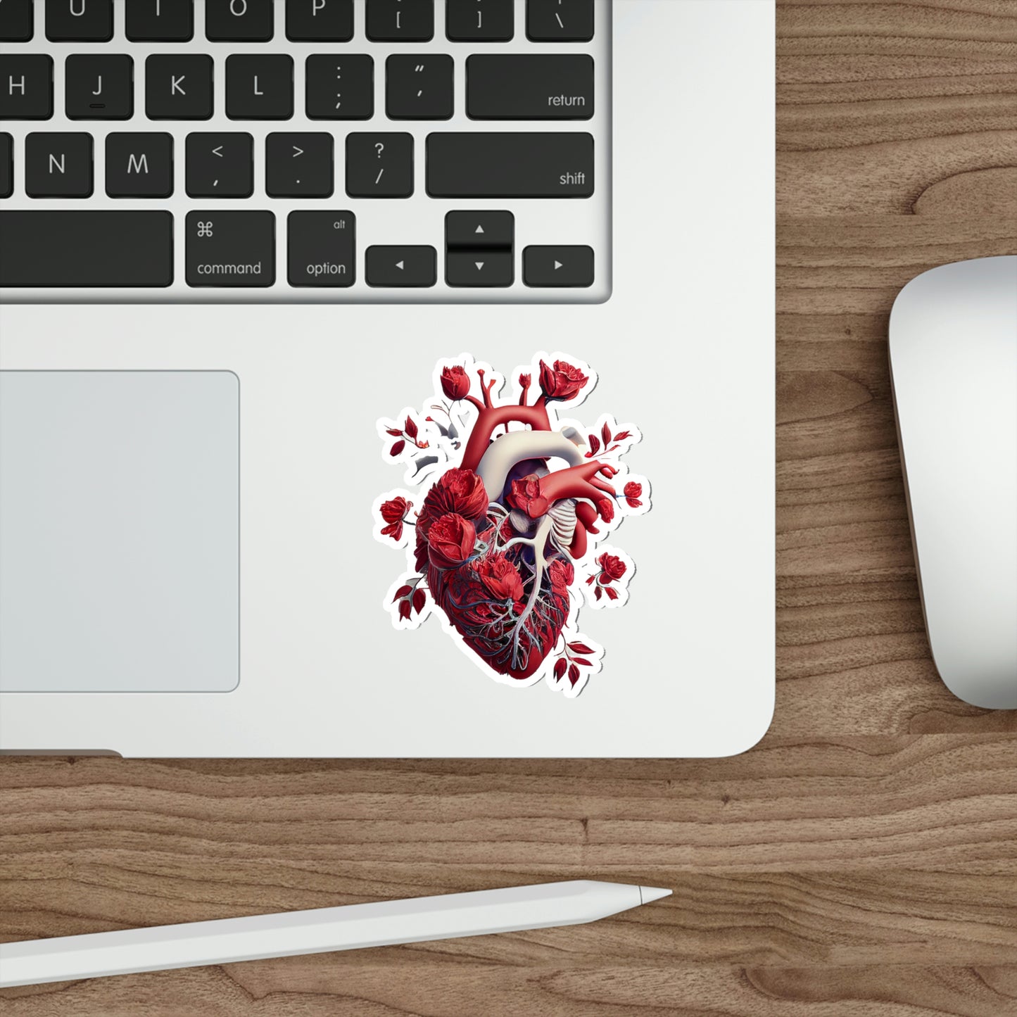 Rose Heart Die-Cut Sticker