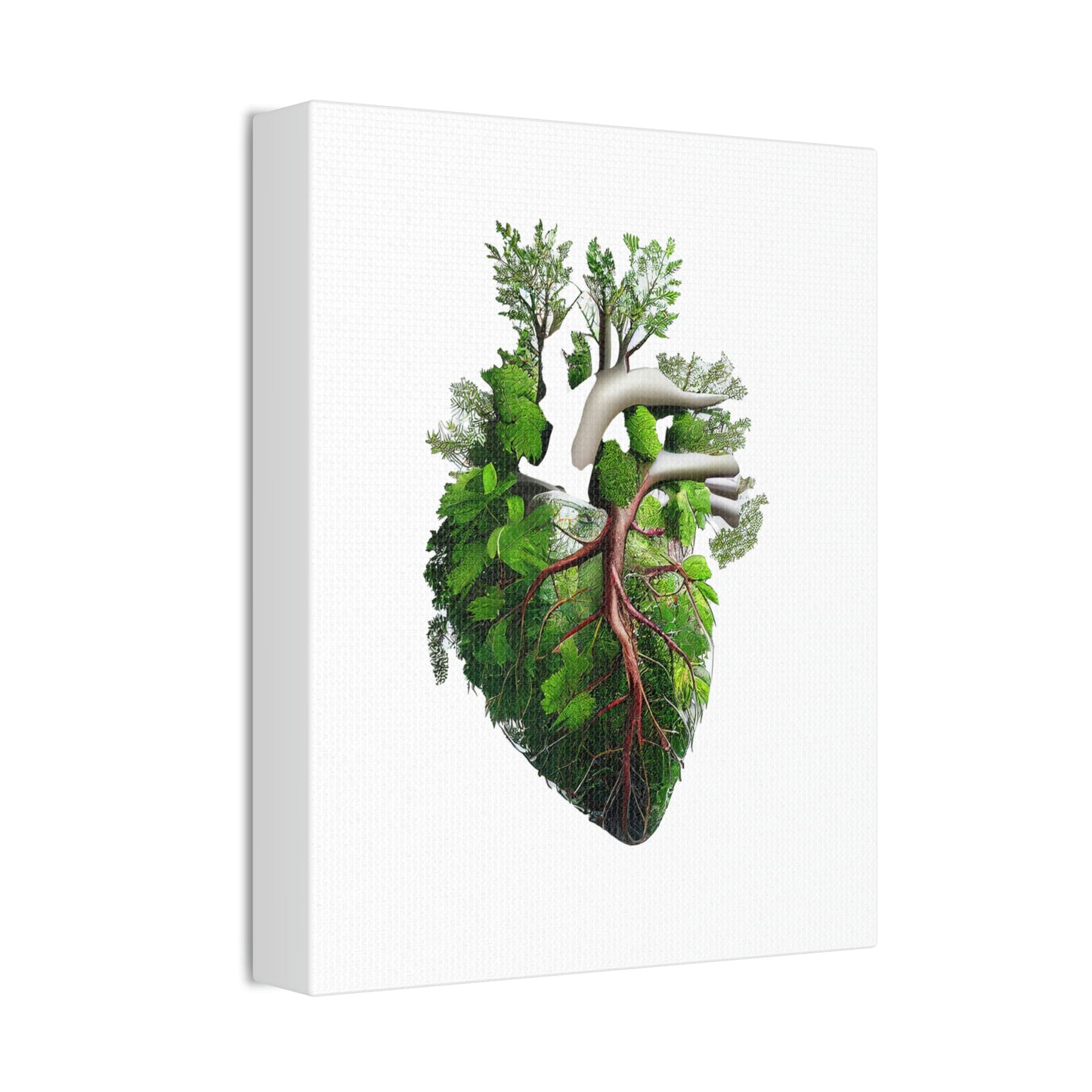 Plant Heart, ꓥVꓥ Generated - Polyester Canvas