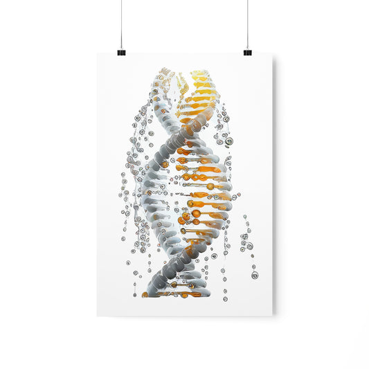 Digital Drip DNA Double Helix - Premium Matte Print