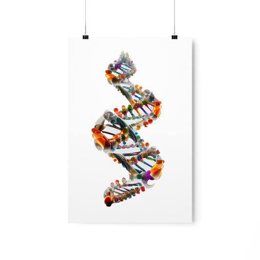 Quantum DNA Double Helix - Premium Matte Print
