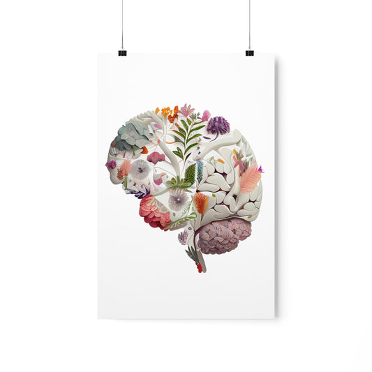 Floral Brain - Premium Matte Print