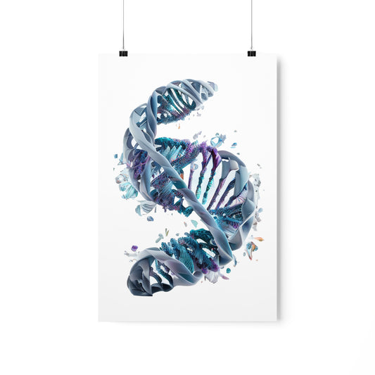Aquatic Elements DNA Double Helix - Premium Matte Print