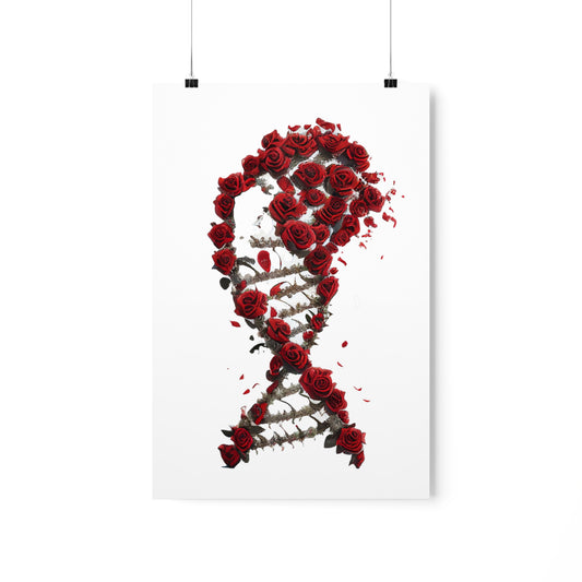 Rose DNA Double Helix - Premium Matte Print