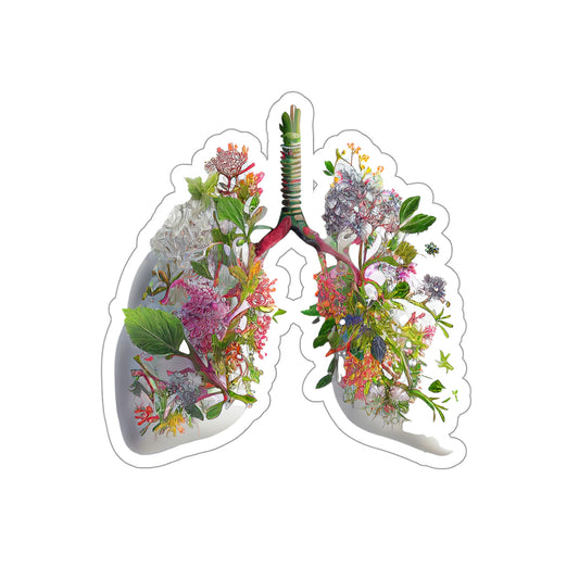 Floral Lungs Die-Cut Sticker