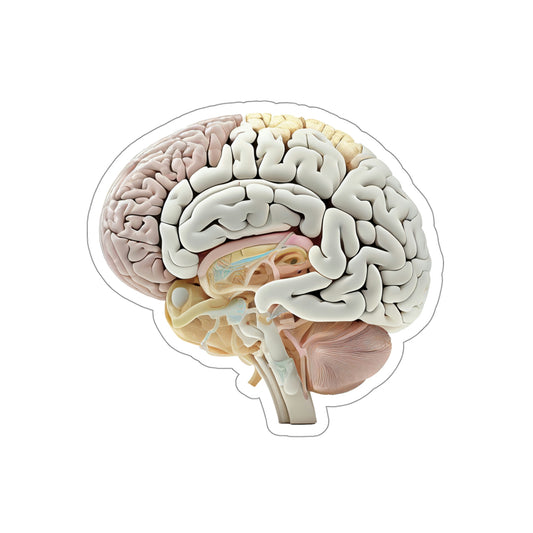 Engineering Plans Brain Die-Cut Sticker
