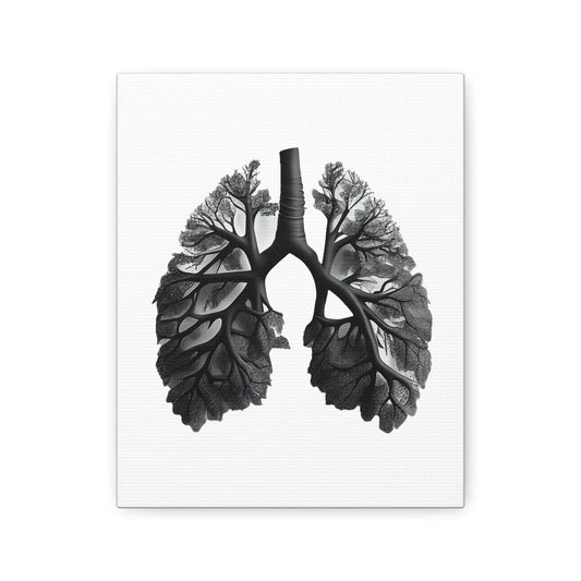 Black Lungs, ꓥVꓥ Generated - Polyester Canvas