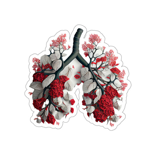 Rose Lungs Die-Cut Sticker