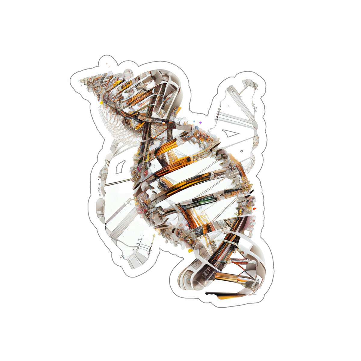 Simple Dna Sticker Engineering Plans DNA Die-Cut Sticker – AnatomyAIA
