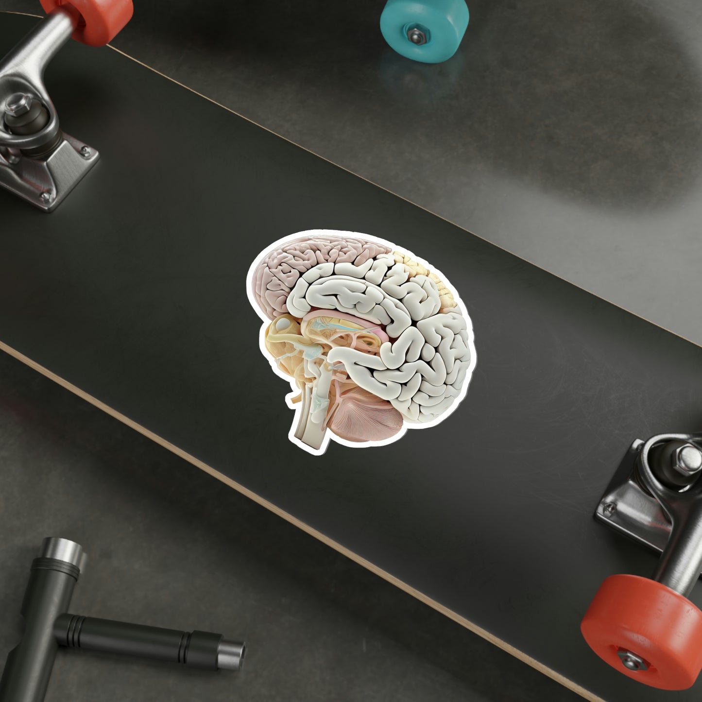 Engineering Plans Brain Die-Cut Sticker