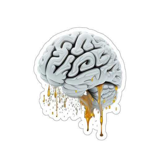 Digital Drip Brain Die-Cut Sticker