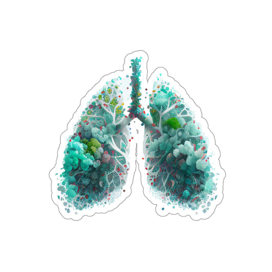 Aquatic Elements Lungs Die-Cut Sticker