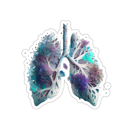 Alien Material Lungs Die-Cut Sticker