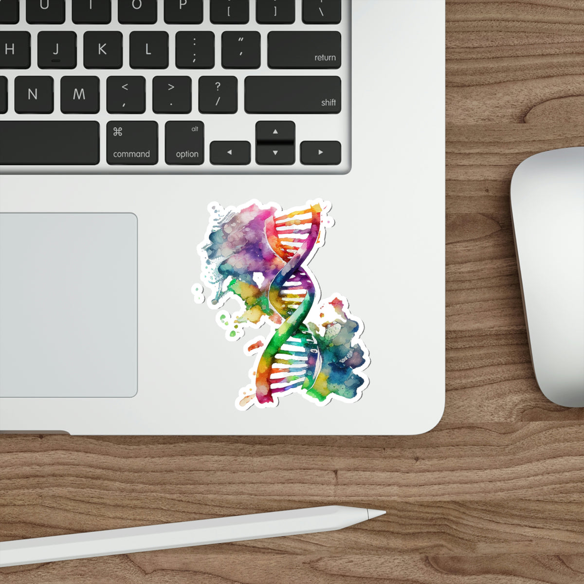 Dna Sticker Ideas Vibrant Watercolor DNA Die-Cut Sticker – AnatomyAIA