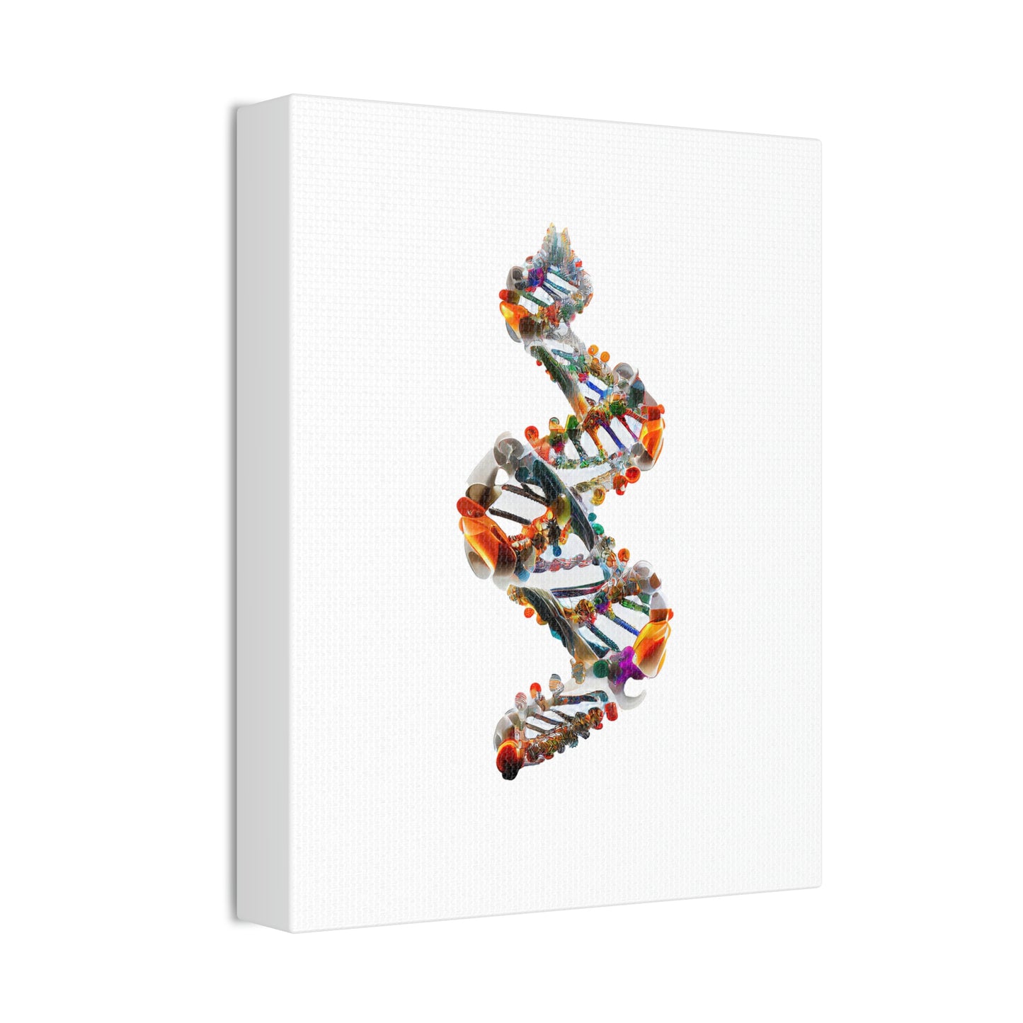 Quantum Double Helix DNA, ꓥVꓥ Generated - Polyester Canvas