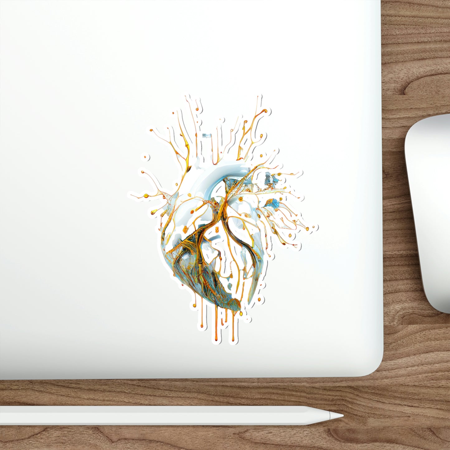 Digital Drip Heart Die-Cut Sticker