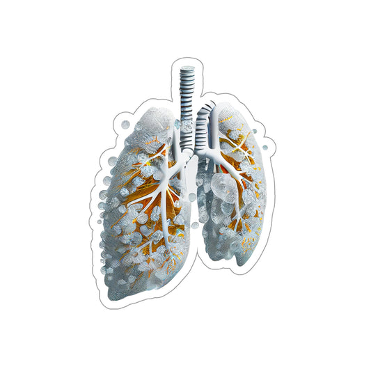 Digital Drip Lungs Die-Cut Sticker