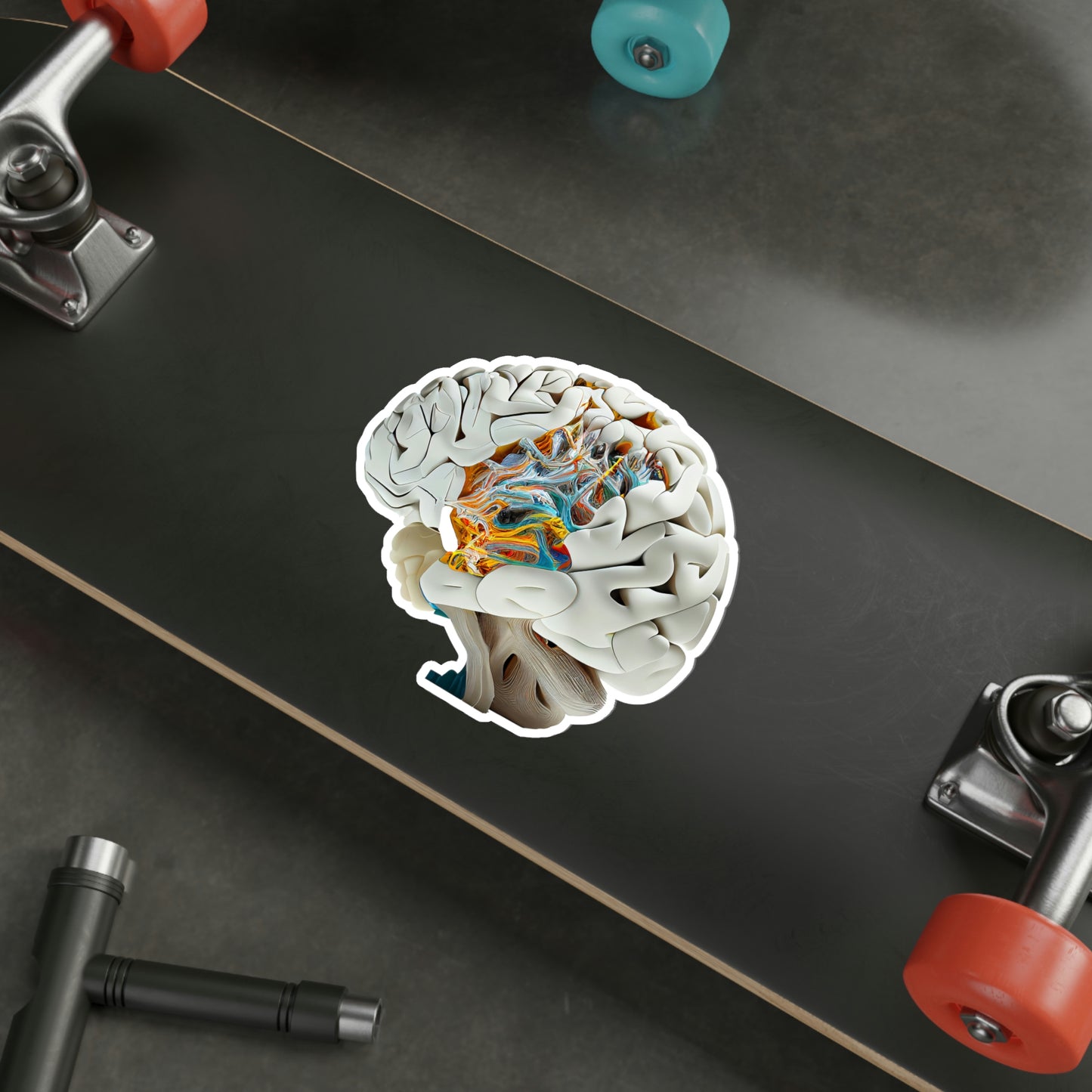 Quantum Brain Die-Cut Sticker