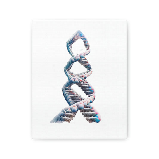 Snow Capped Mountains DNA, ꓥVꓥ Generated - Polyester Canvas