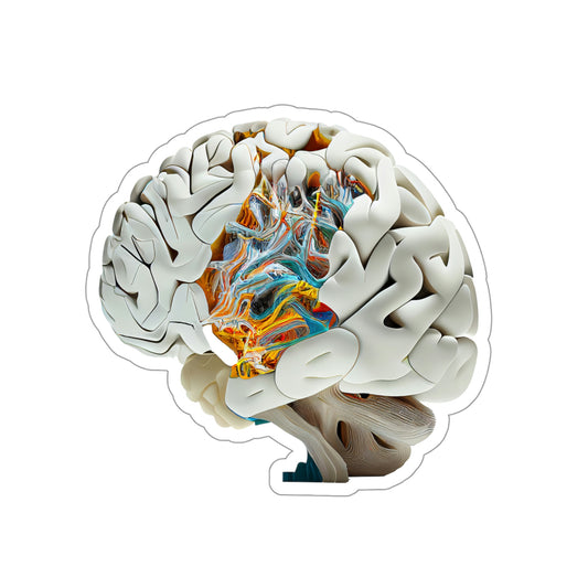Quantum Brain Die-Cut Sticker