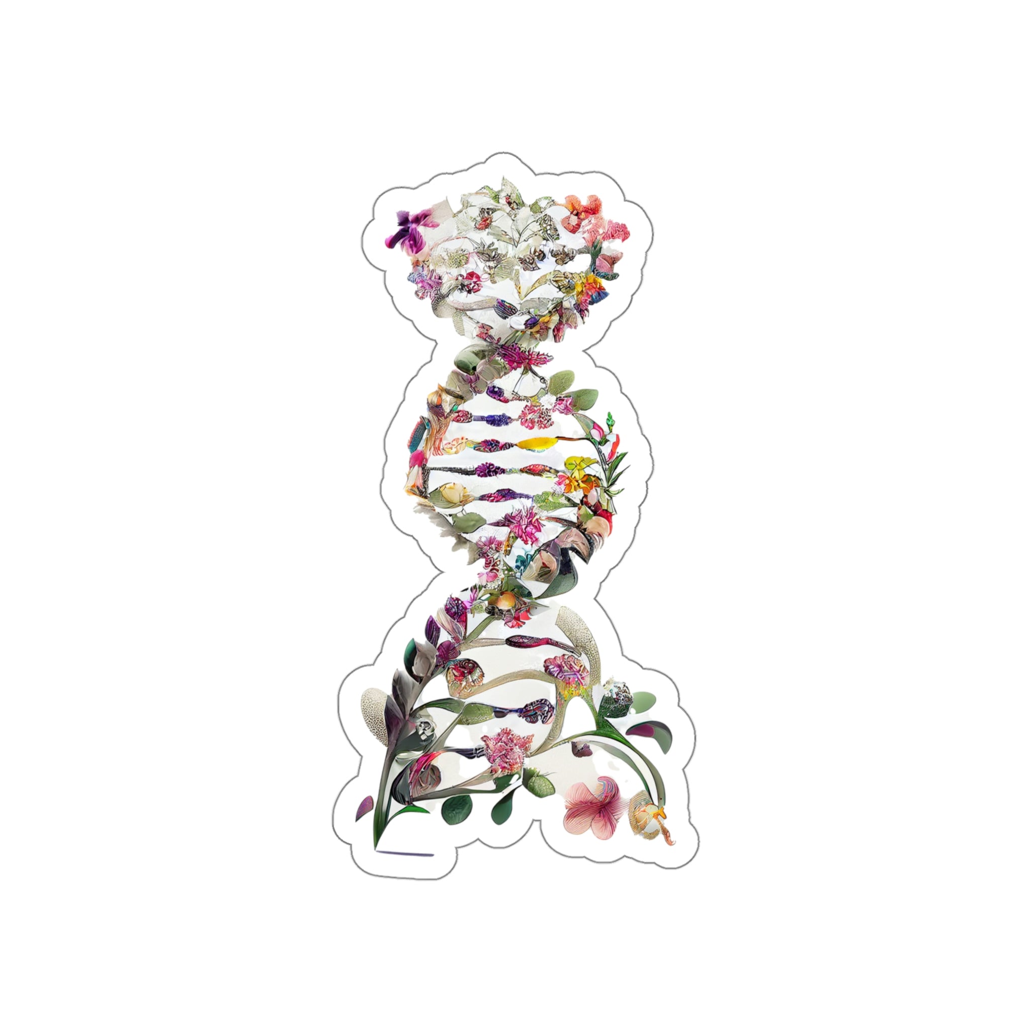 Floral DNA Die-Cut Sticker – AnatomyAIA