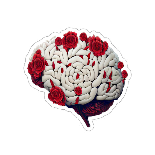 Rose Brain Die-Cut Sticker