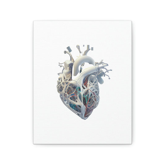 Alien Material Heart, ꓥVꓥ Generated - Polyester Canvas
