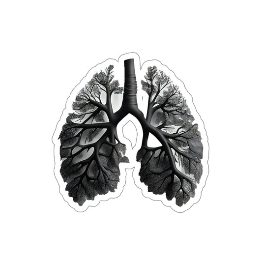 Black Lungs Die-Cut Sticker
