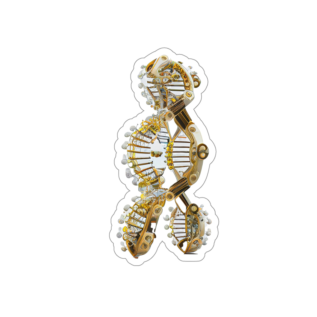 Dna Basic Sticker Bio Mechanical DNA Die-Cut Sticker – AnatomyAIA